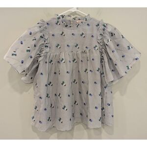 Stella Nova Floral Print Gauze Blouse Size Medium Size 8